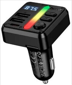 Hoco E89 Auto FM-Transmitter Bt 2usb/1-Typ-c 45w/3a Pd Qc Schwarzes