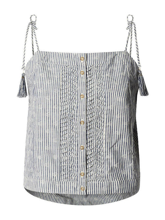 Sleeveless Women's Shirt Blue