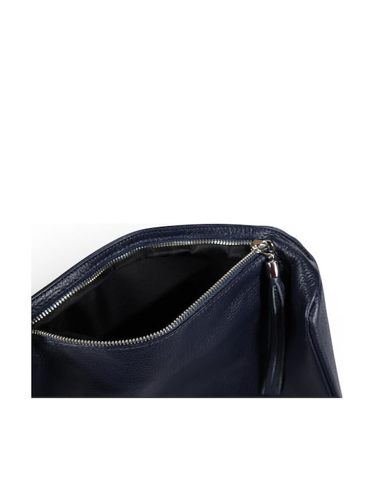 Damentasche Aus Leder Schulter Crossbody Blau