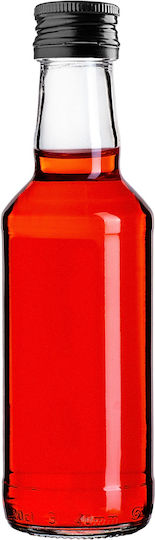 Kadax Glasflasche 200ml Schwarzer Deckel 10 Stück