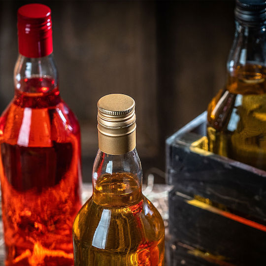 Glass Bottle 700ml Long Golden Cap 5 Pcs