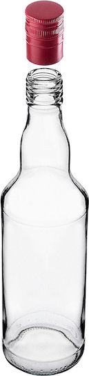 Glass Bottle 500ml Long Red Cap 10 Pcs
