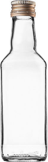 Glassflasche 200ml Goldener Verschluss 1 Stück