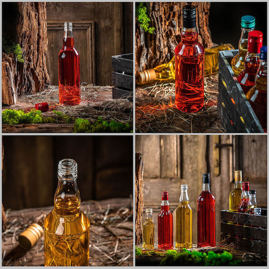 Glass Bottle 500ml Long Golden Cap 1 Pc