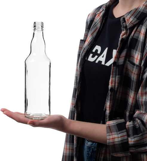 Glass Bottle 500ml Red Cap 1 Pc