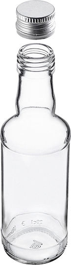 Glassflasche 200ml Silberne Kappe 1 Stück