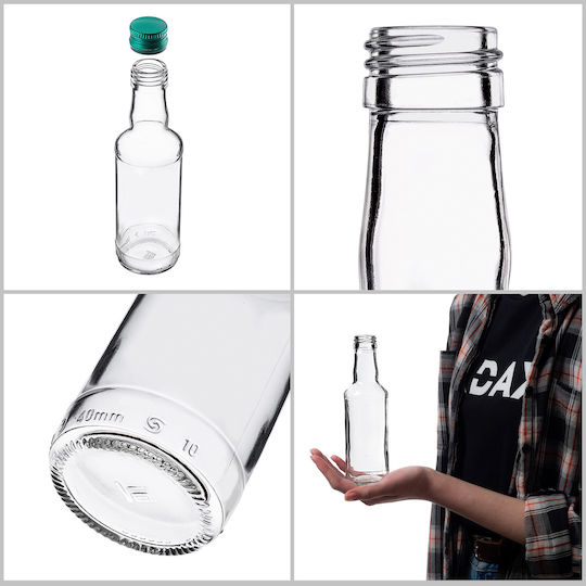 Glass Bottle 200ml Green Cap 1 Pc