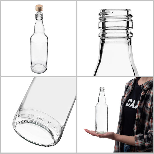 Glass Bottle 500ml Golden Cap 10 Pcs