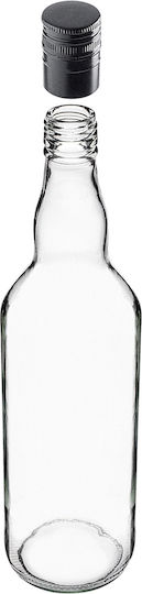 Sticlă 700ml Cu Capac Negru Lung 10 Bucăți