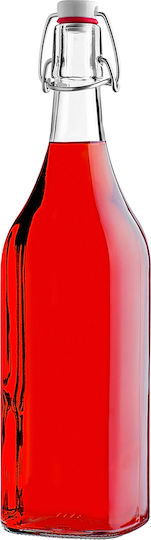 Glass Bottle 1l 1000 Ml Liqueurs Wine Drinks Mechanical Cork