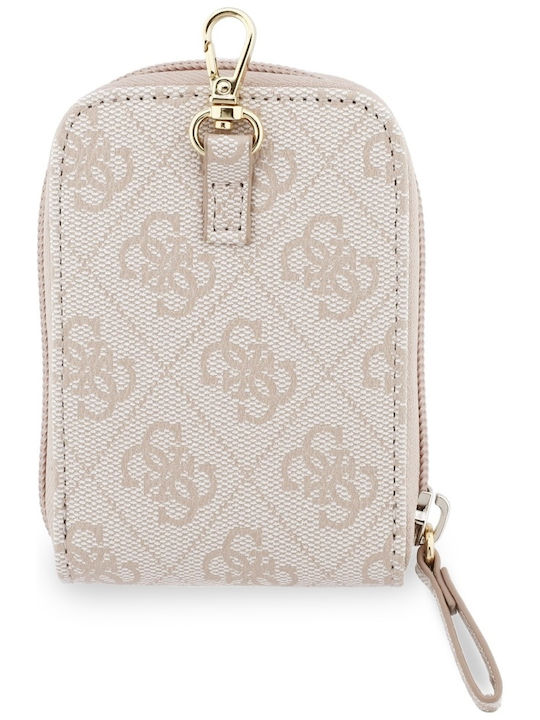 Guess Neck Cord Wallet Fabric Pink