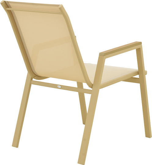 Scaun De Exterior Din Aluminiu Azelie Cappuccino 56x75x88 Cm