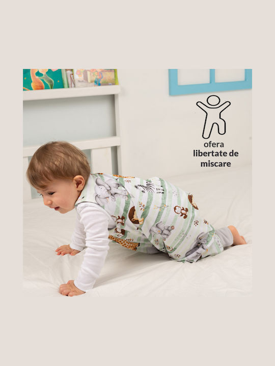 Kidizi Sac De Dormit De Vară Cu Picioare 0.5 Tog Safari Verde