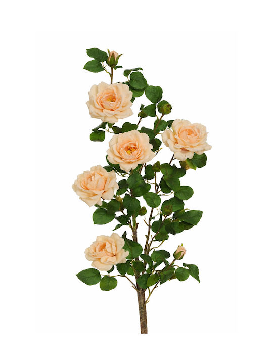 Κλαδι Τριανταφυλλιας Salmon Ivory Λουλουδια 0x0x103cm Μονόχρωμο Evergreens