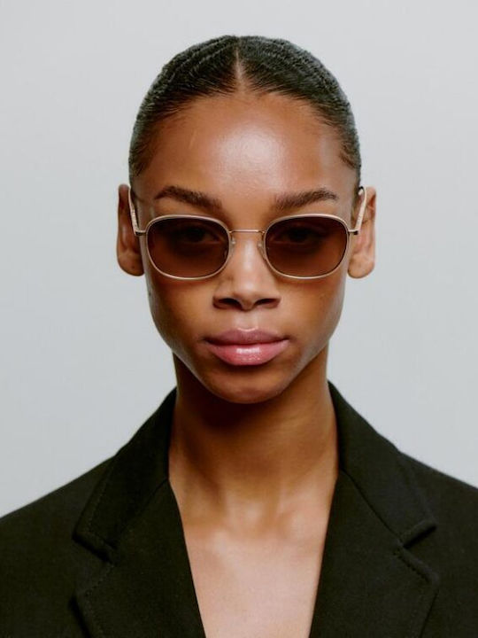 A.Kjaerbede Unisex Sunglasses With Gold Metallic Frame KL2505-008