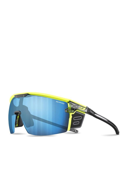 Julbo Ultimate Cover Unisex Sunglasses with Black Frame with Polarized Mirror Lens