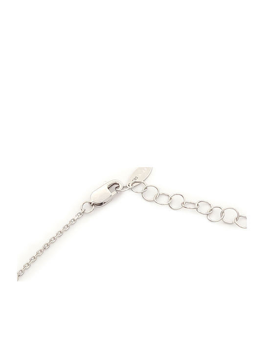 Women's Riviera Bracelet in 14K White Gold with Zircon 21cm