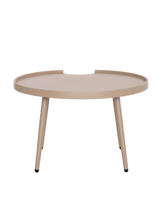 Masă Camera De Zi Pentru Spații Mici Exterioare Din Aluminiu Teroc Cappuccino 70x70x44cm