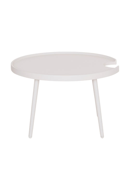 Sitting Room Table for Small Outdoor Spaces Aluminum Teroc White 70x70x44cm