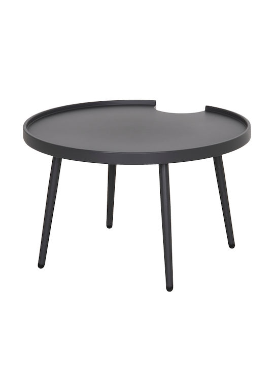 Garten- und Terrassentisch für kleine Außenräume Aluminium Teroc Grau 70x70x44cm