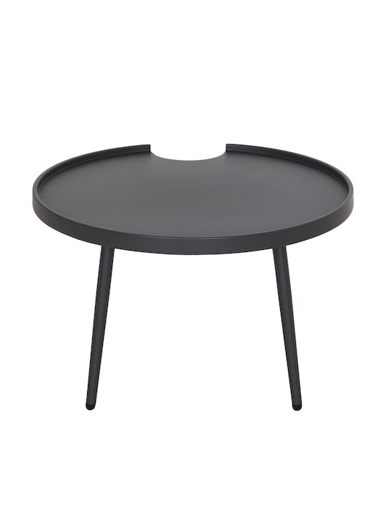 Garten- und Terrassentisch für kleine Außenräume Aluminium Teroc Grau 70x70x44cm