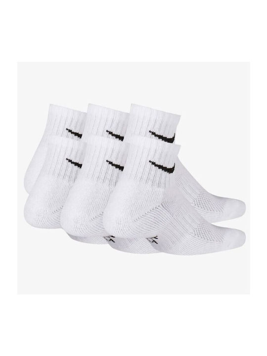Nike Everyday Running Κάλτσες Λευκές 6 Ζεύγη