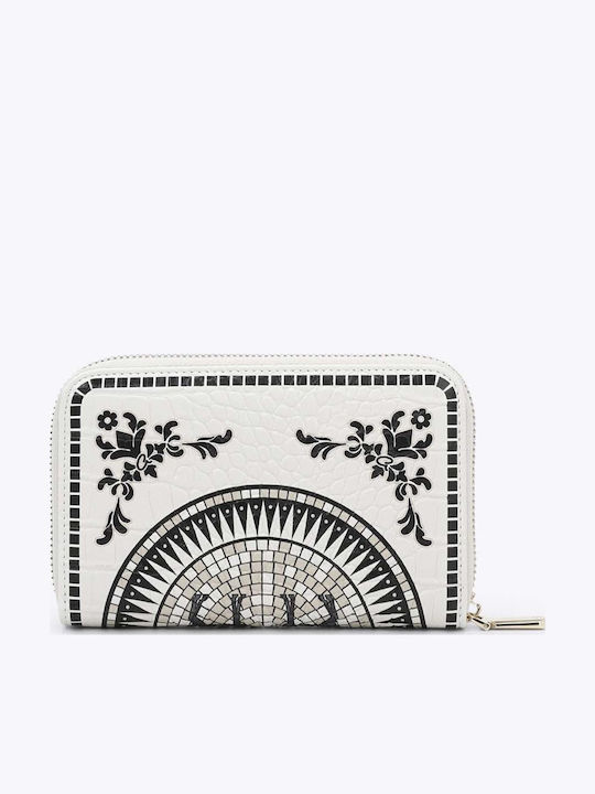 Large Women's Wallet Coins Beige