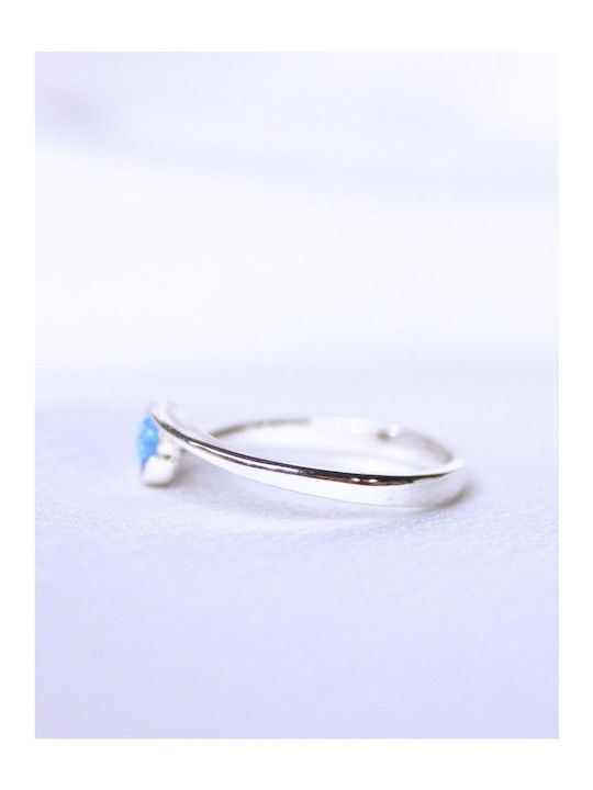 Women's Ring with Stones from Silver