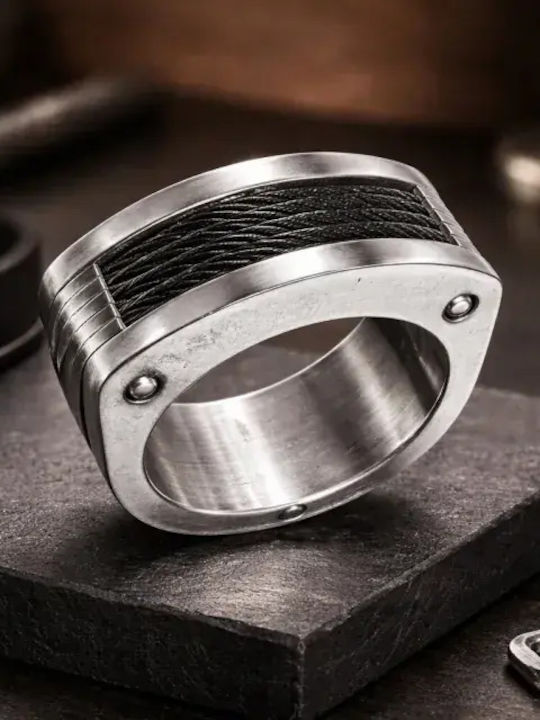 Visetti Herren Stahlring