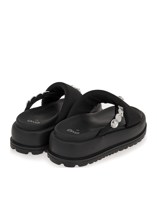 Γυναικεία Σανδάλια Flatforms Μαύρα