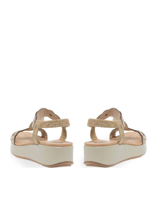 Women's Flat Sandals Flatforms Rose Gold
