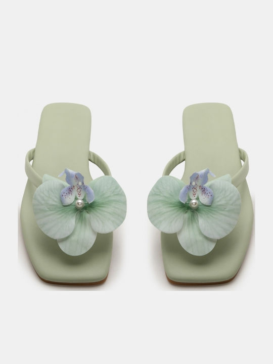 Damen Flache Sandalen Türkis