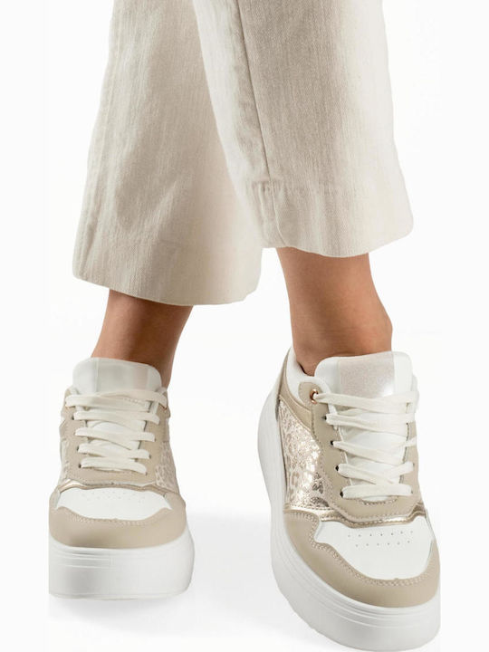 Flatforms Sneakers Bej Pentru Femei