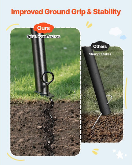 Vevor Aufhängen Metall Kinder Schaukel 150x81cm Schwarze