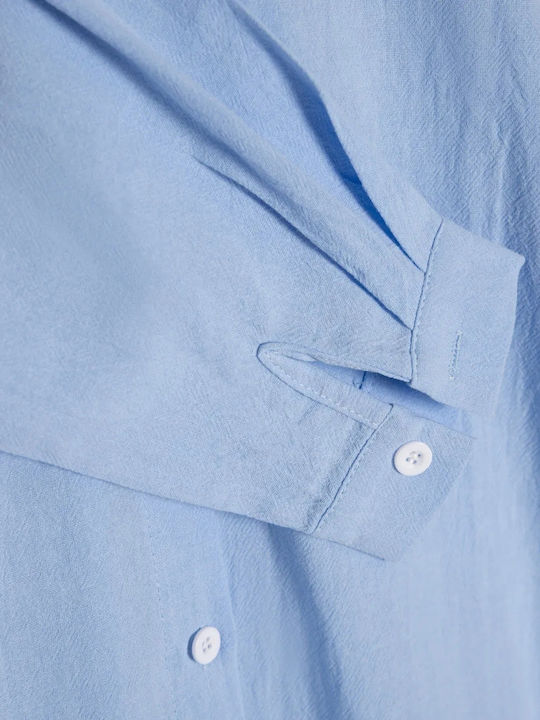 Midi Oversized Light Blue Shirt Dress Size 2XL Light Blue