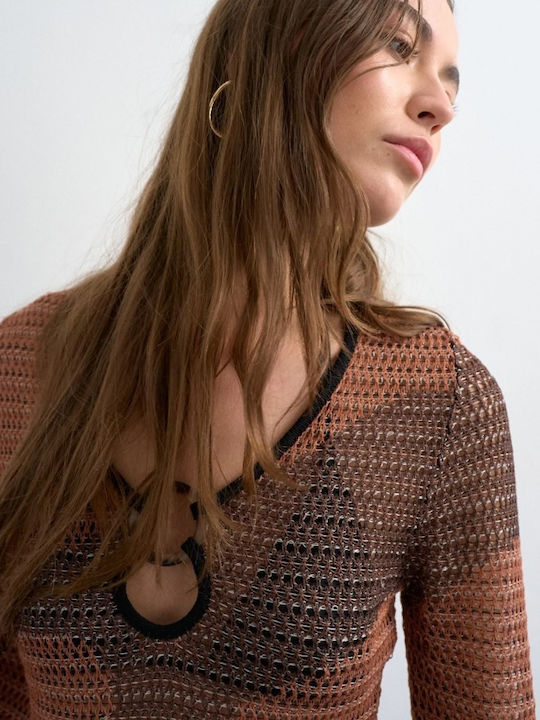 Topshop Γυναικείο Μακρύ Φόρεμα Παραλίας Πορτοκαλί