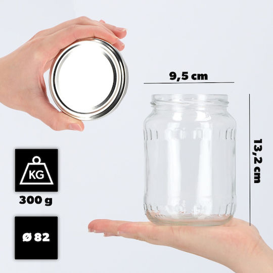 Kadax Borcan Sticlă Cu Capac 720ml 8 Buc