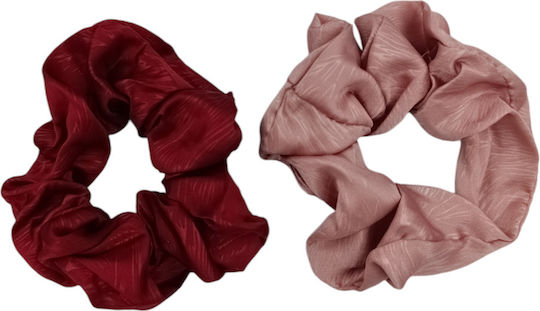Monochrome Satin Hair Scrunchies 2 Pieces