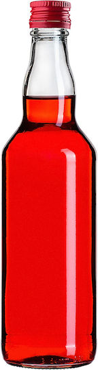 Glass Bottle 500ml Red Cap 10 Pcs