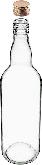 Sticlă 700ml Capac Auriu 5 Bucăți