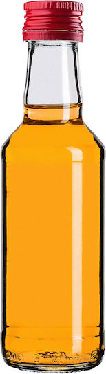 Glass Bottle 200ml Red Cap 1 Pc