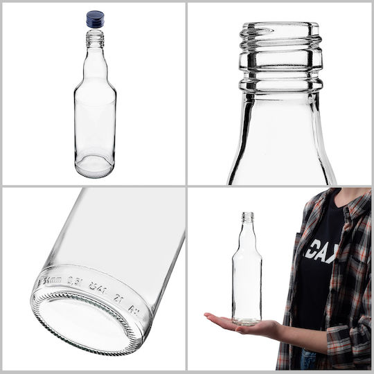Glass Bottle 500ml Navy Blue Cap 1 Pc