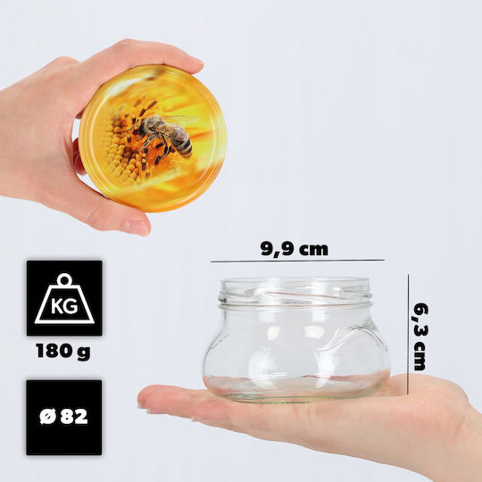 Kadax Borcan Sticlă cu Capac 300ml (10 buc)