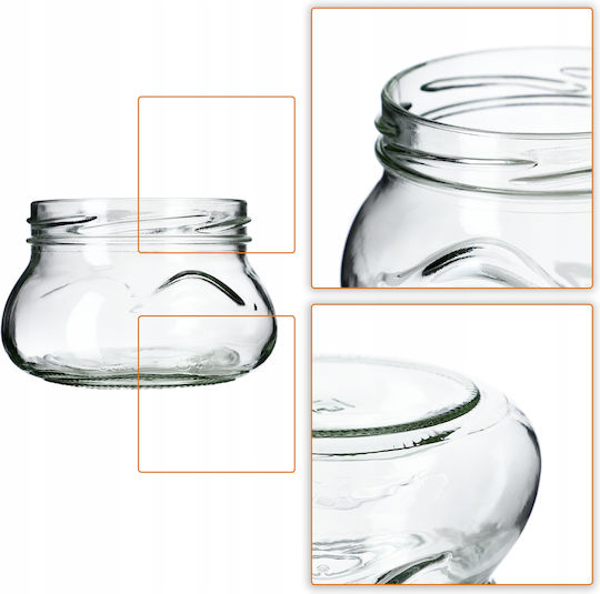 Kadax Borcan Sticlă cu Capac 300ml (10 buc)