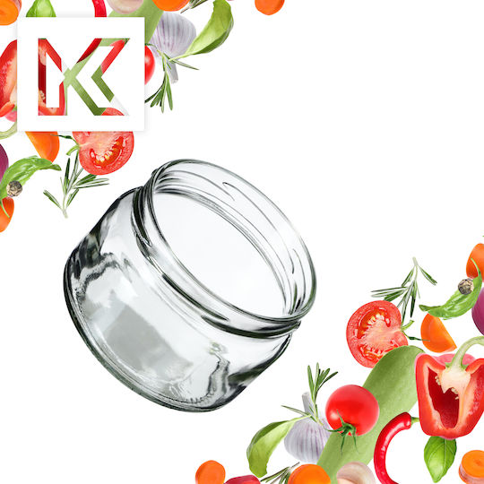 Kadax Βαζάκι Γυάλινο με Καπάκι 250ml (10τμχ)