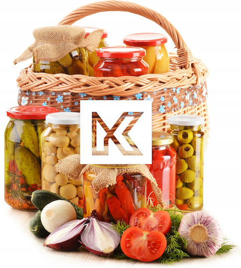 Kadax Βαζάκι Γυάλινο με Καπάκι 250ml (10τμχ)