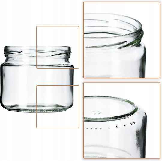 Kadax Буркан Стъклен с Капак 330ml (10бр)