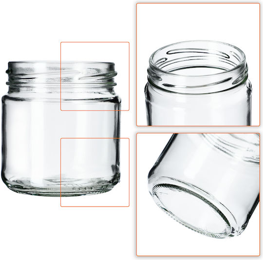Kadax Βαζάκι Γυάλινο με Καπάκι 200ml (10τμχ)