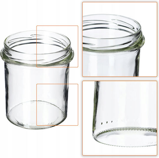 Kadax Βαζάκι Γυάλινο με Καπάκι 350ml (10τμχ)