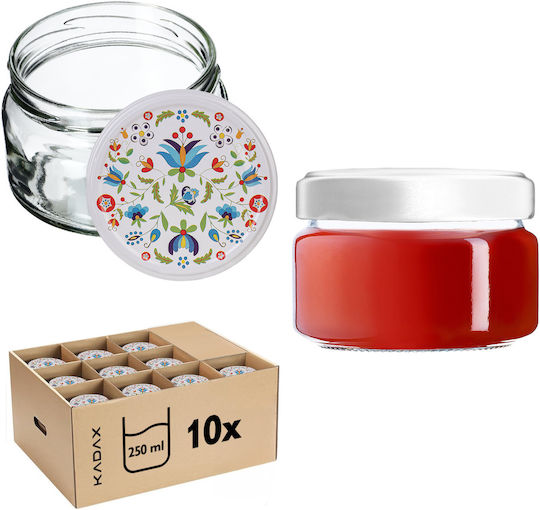 Kadax Glas Gefäß mit Deckel 250ml (10 Stück)
